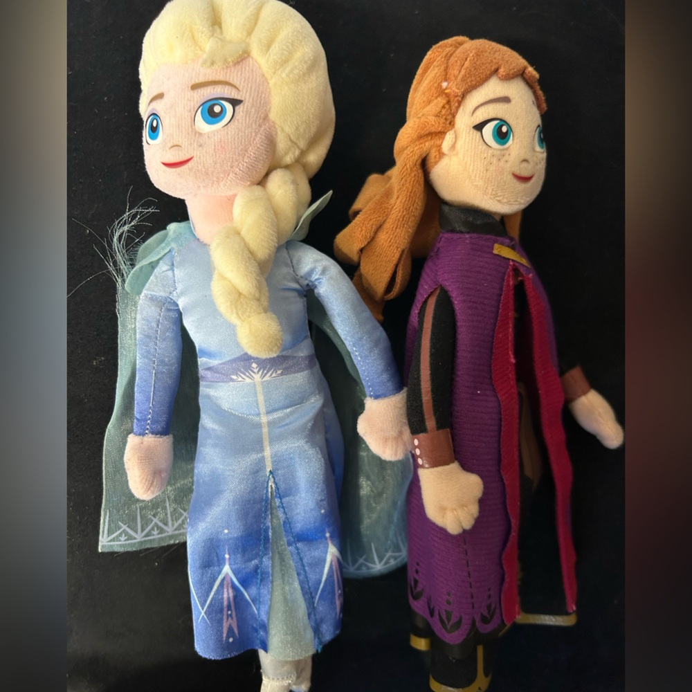 Elsa and Anna plush dolls